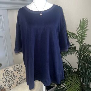 Tea N Rose Navy Blue Classic Tee Size 3X
